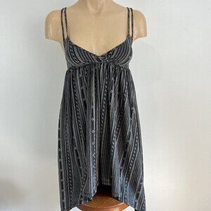 Vans Women’s XS Grey Black asymmetrical Summer Mini Skate Dress Casual Beach Bum